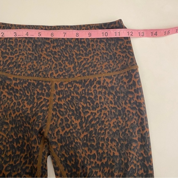Varley || Let’s Move High Rise Leggings Bronze Distorted Cheetah Brown Small - Picture 8 of 10